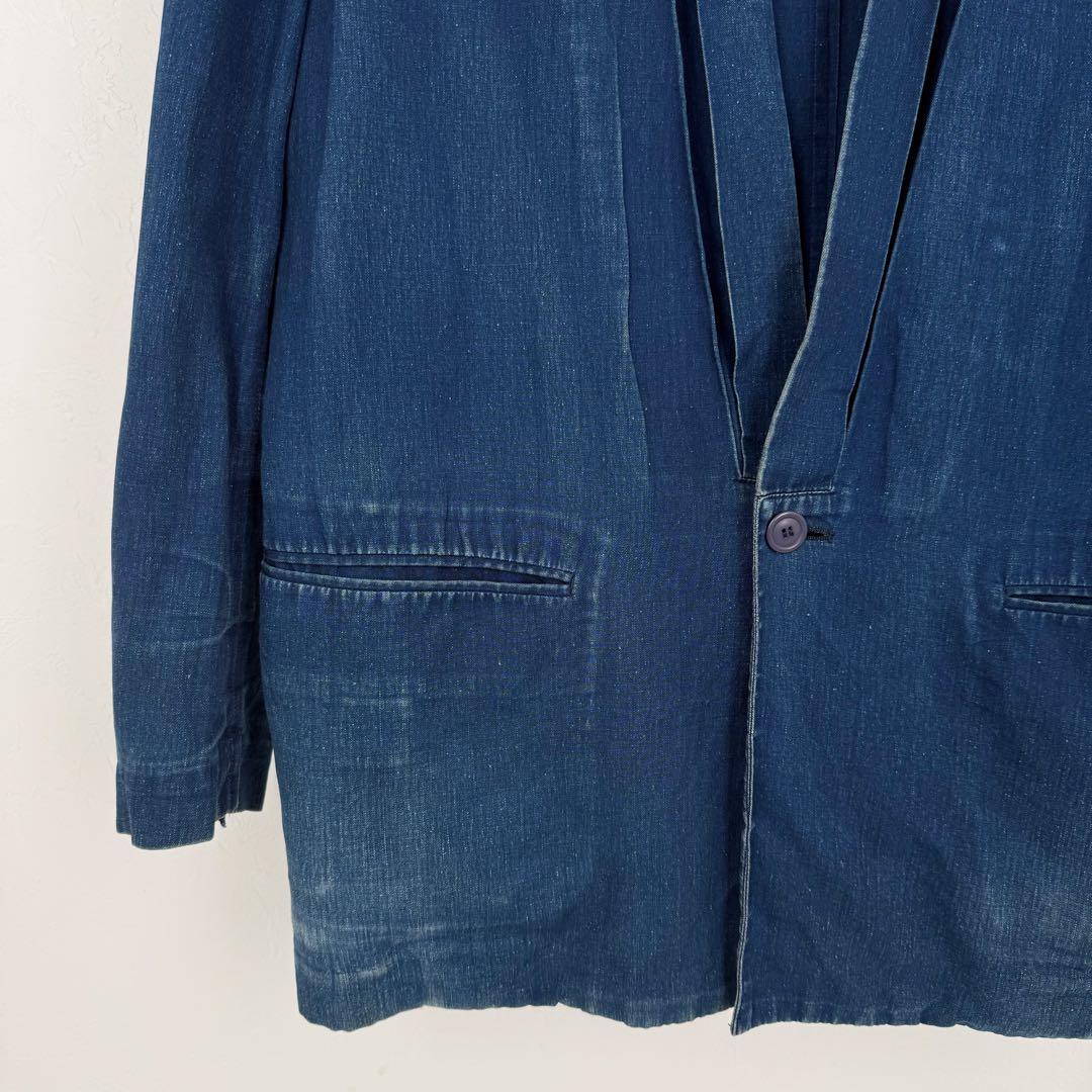 希少 ISSEY MIYAKE 80s 筆タグ 藍染 羽織り 着物 ジャケット
