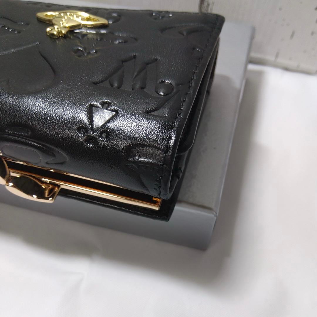 【ショッパー付き】Vivienne Westwood♡三つ折財布マットなブラック