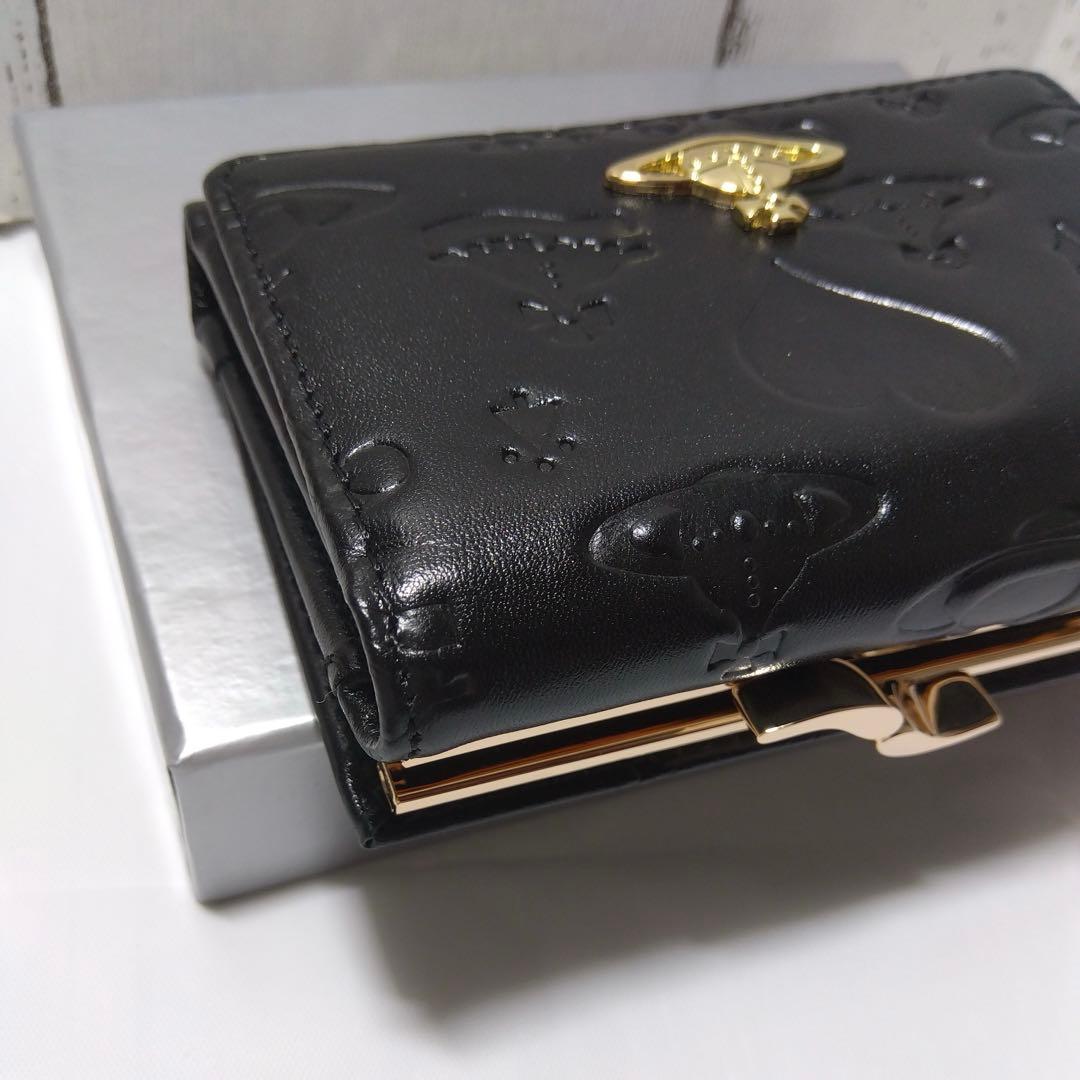 【ショッパー付き】Vivienne Westwood♡三つ折財布マットなブラック