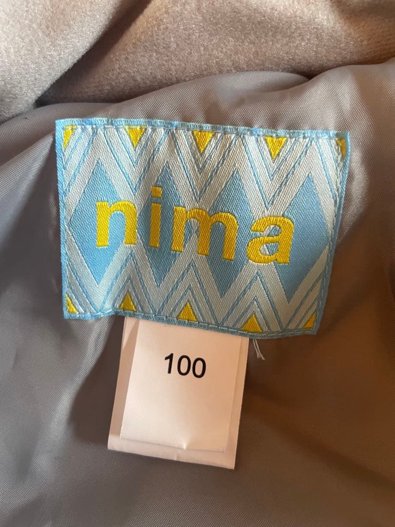 nima子供用スキーウェア上下セット（花柄）100cm手袋付き