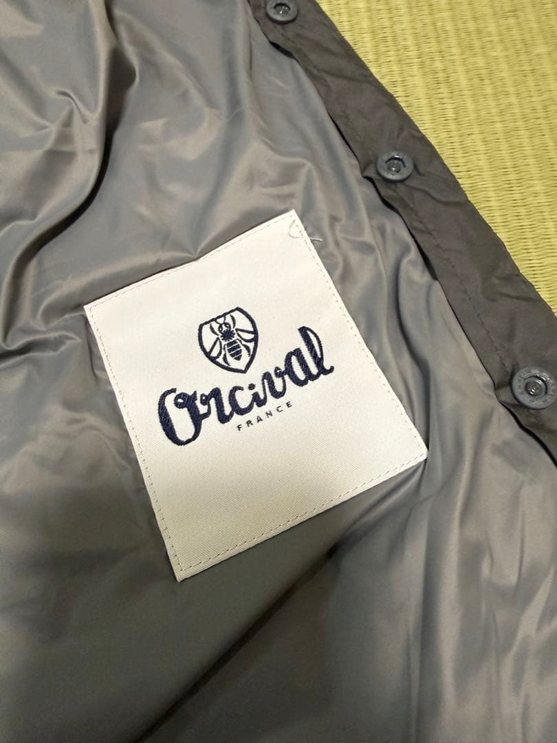 Orcival ダウンベスト ダークグレー 収納袋付き　オーシバル