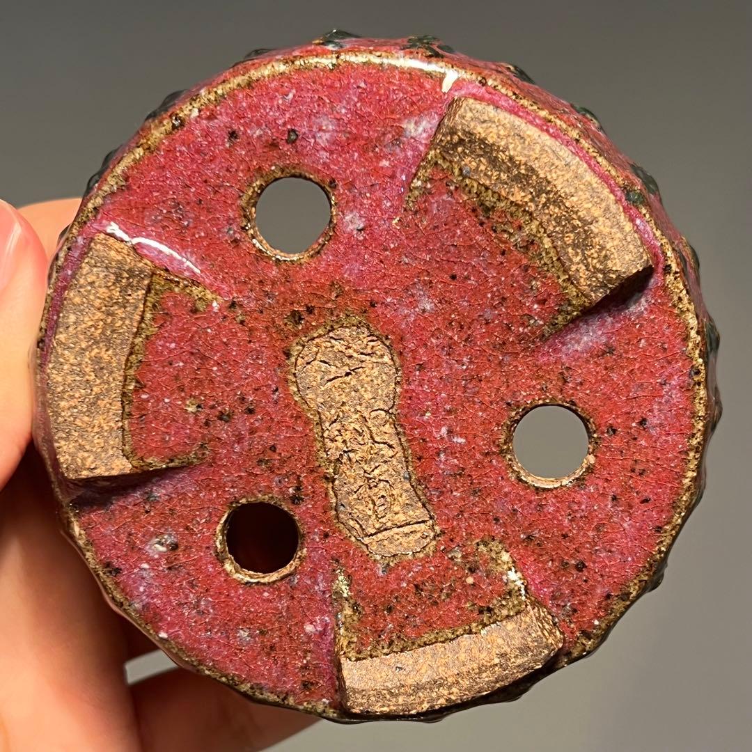 811.秋直 鼓釘丸鉢 盆栽鉢 盆栽鉢 9.3*3.2cm