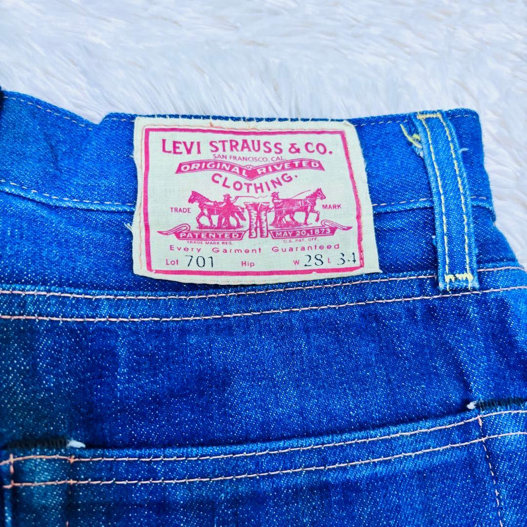 Levis リーバイス 701 赤耳 ビッグE W28トルコ濃紺　モンローデニム