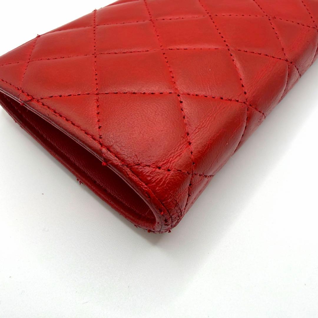 CHANEL シャネル　財布　マトラッセ　二つ折り　フラップ　ウォレット