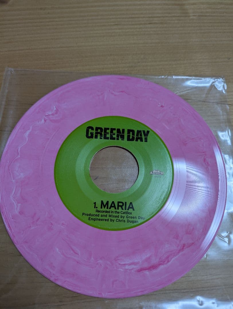 GREEN DAY　サイン、拇印入りレコード