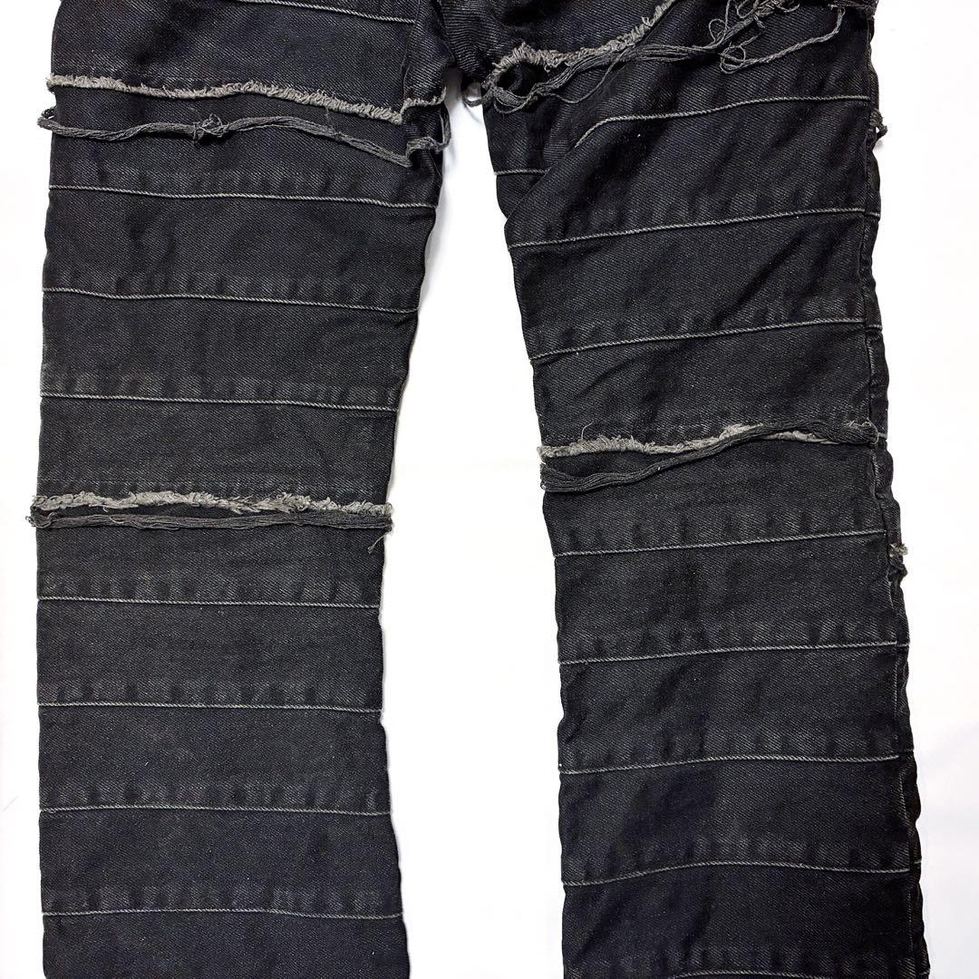 HYSTERIC GLAMOUR ウミヘビ ツギハギ フレア デニム ブラック