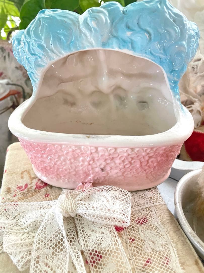 専用になります♡ヴィンテージベビープランター✻ツインベアーブルー·͜· ♡