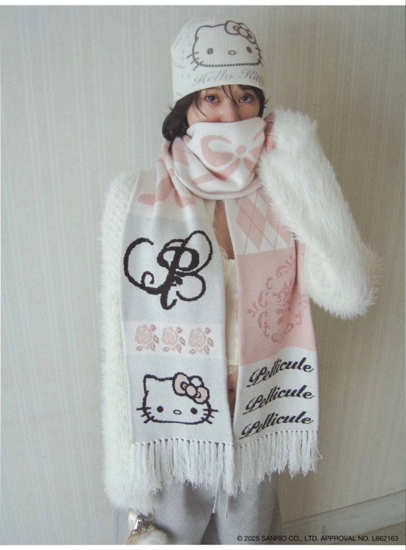 PELLICULE HELLOKITTY hug knitmuffler キティ
