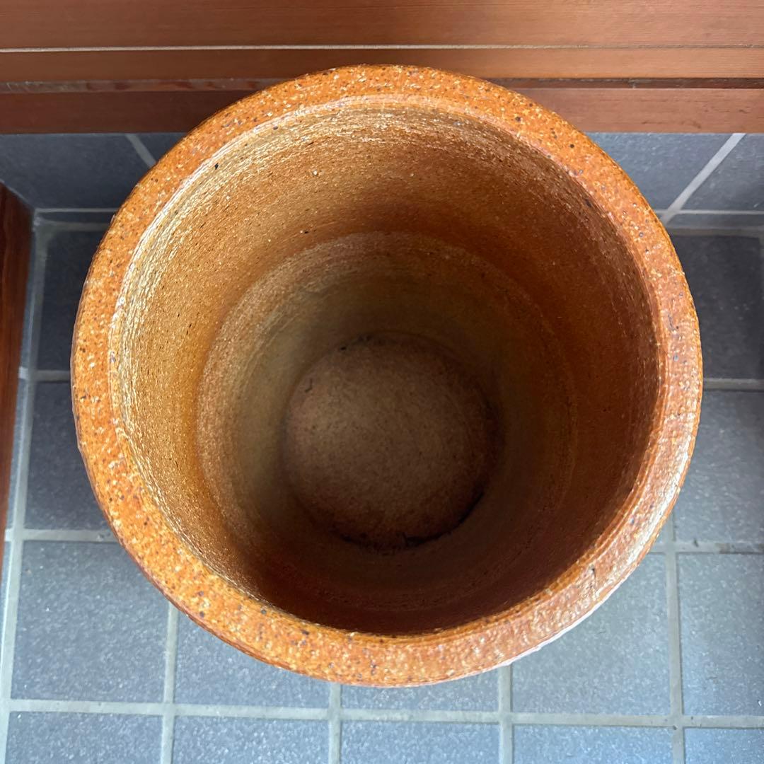 陶器　傘立て(茶系)2