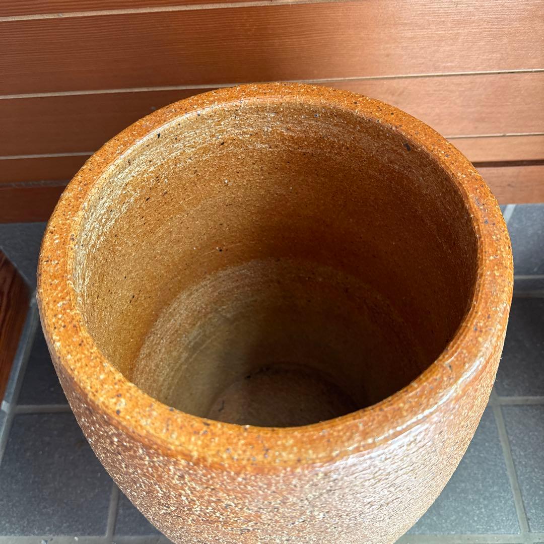 陶器　傘立て(茶系)2