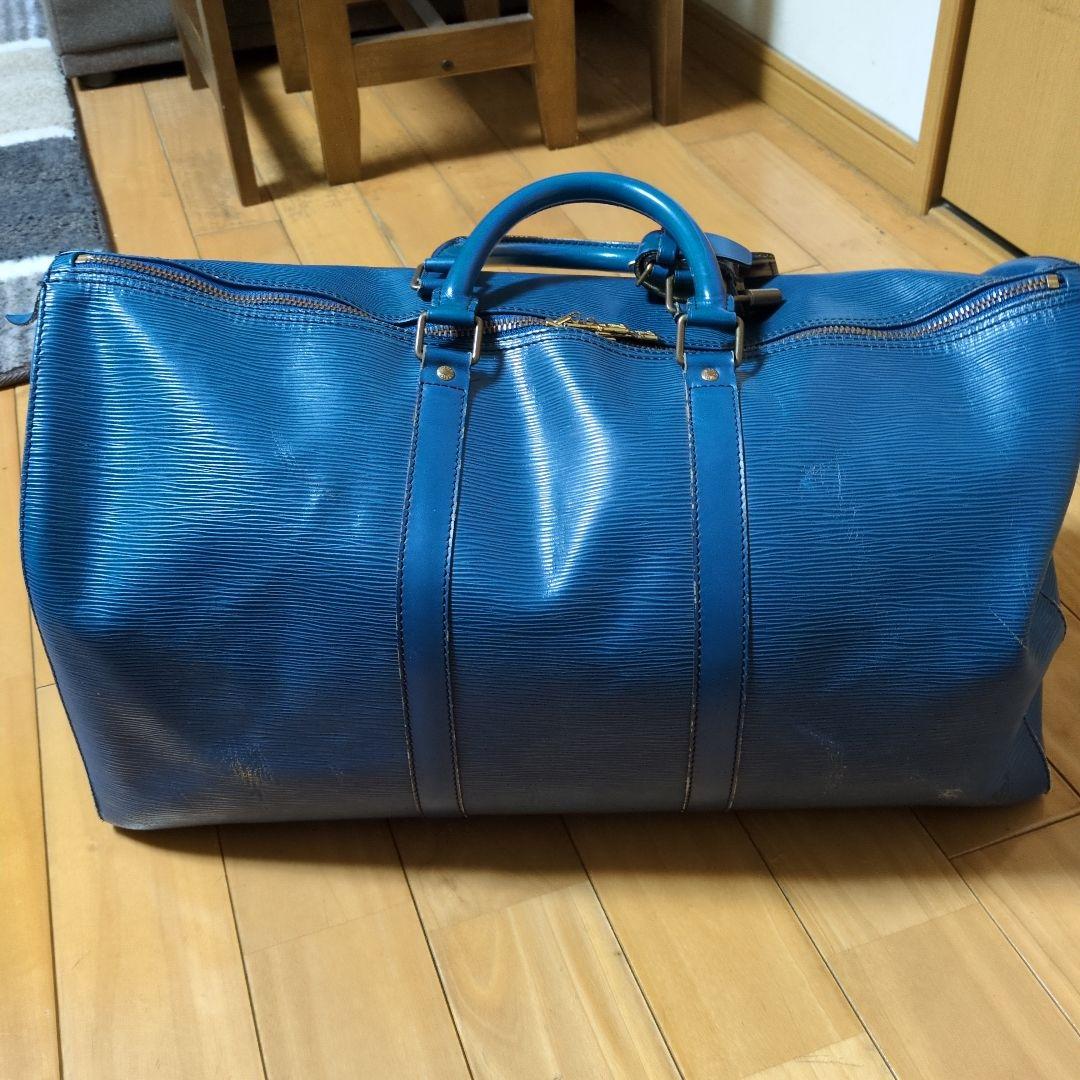 Louis Vuitton エピレザー ボストンバッグ トレドブルー