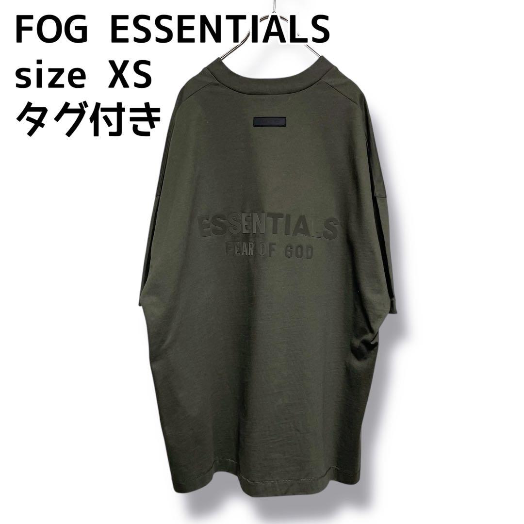 タグ付　FOG ESSENTIALS 黒　カーキ　Tシャツ　Vネック　半袖　ゴム