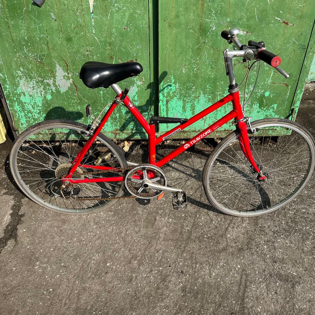 V*G様 ブリヂストン、TRAVZONE 赤 折り畳み自転車