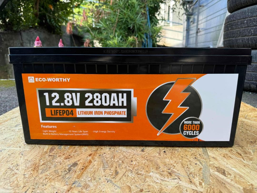 アクセサリー ECO-WORTHY LiFePO4 12.8V 280AH 3584Wh