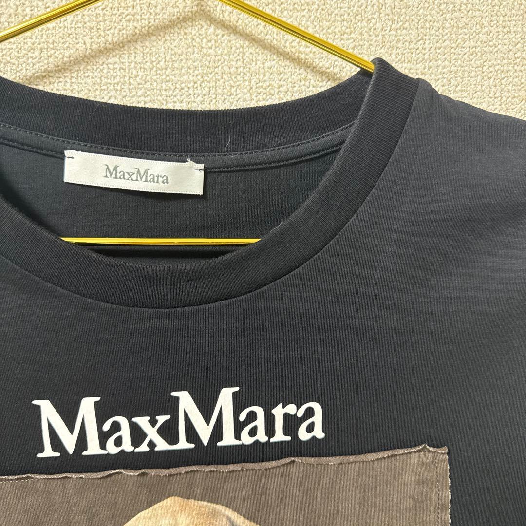 MaxMara 犬プリント ブラック Tシャツ