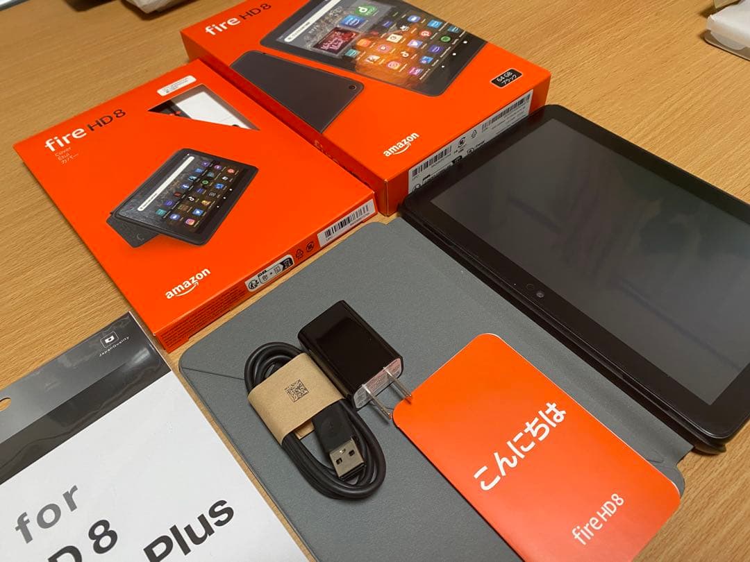 ★新品同様★fire HD8 64GB ブラック 純正ケース 保護フィルムセット
