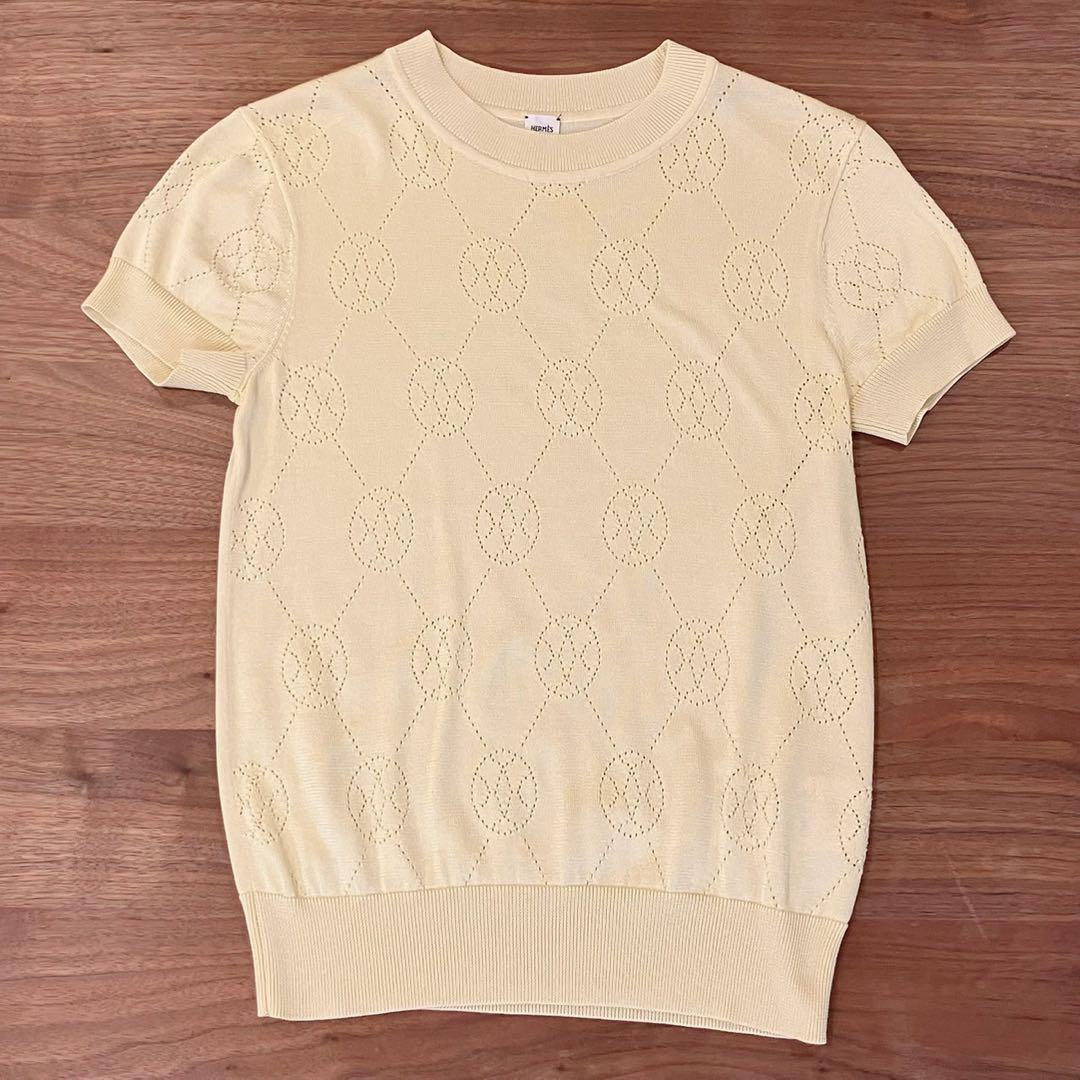 HERMES エルメス　ショートスリーブニット　34