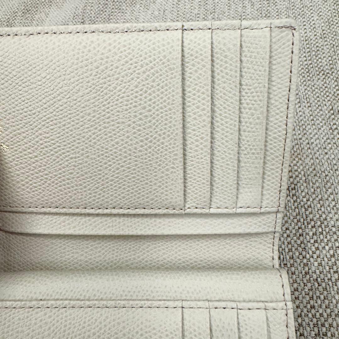 美品 アニエスベー ウォレット 財布 三つ折り財布 ホワイト agnes b.