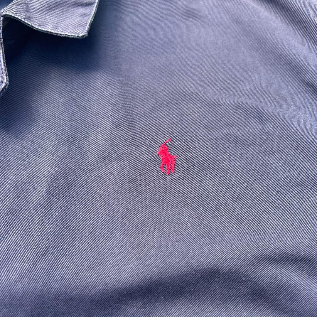90s POLO三角タグ スウィングトップブルゾン ネイビー 古着 ヴィンテージ