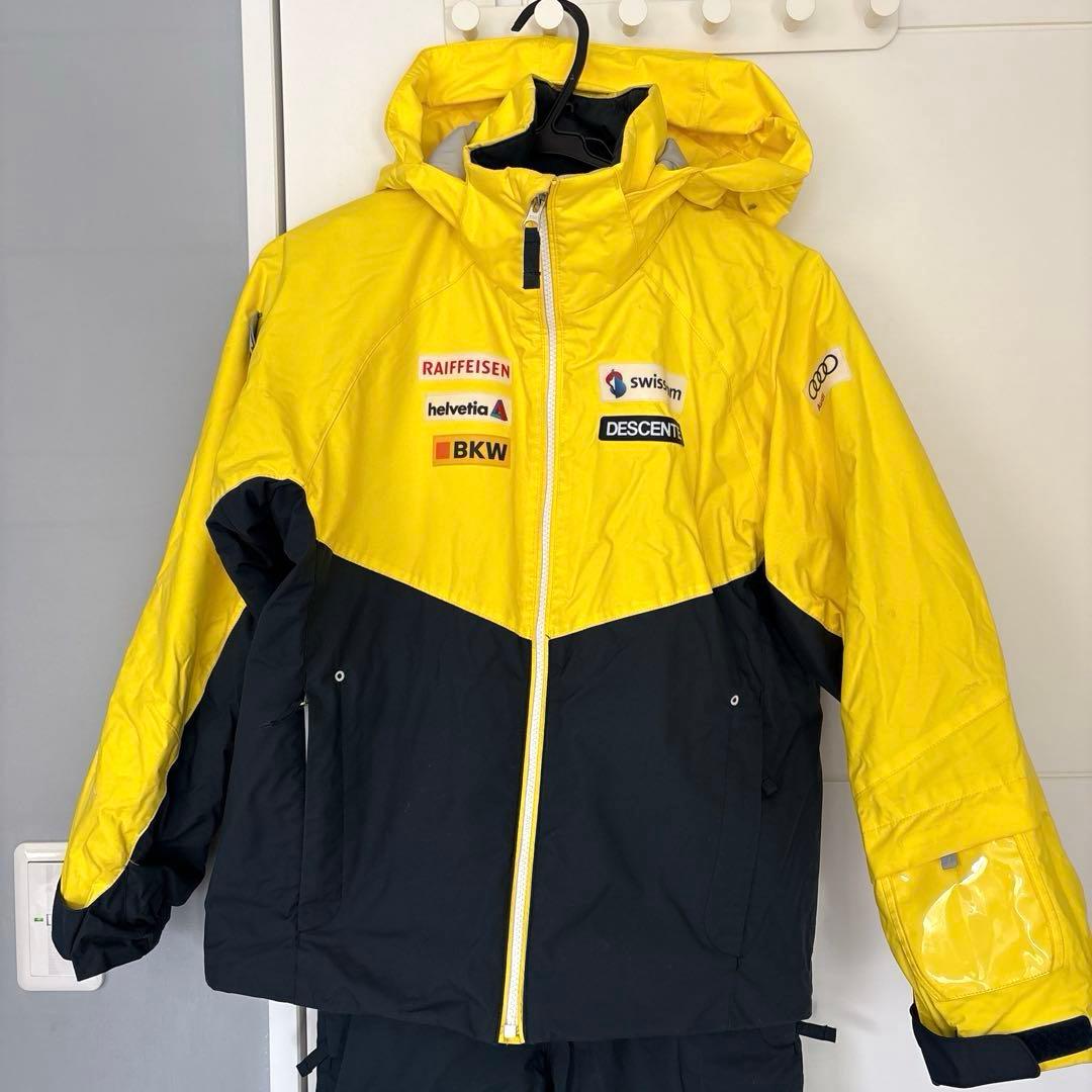 DESCENTE 子ども用スキーウェア イエロー/ブラック