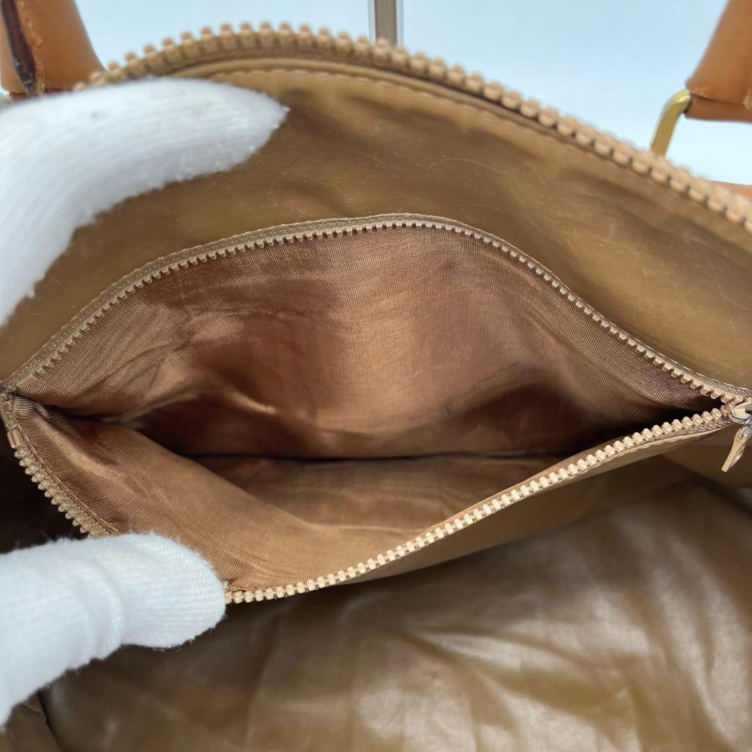CELINE ハンドバッグ ミニボストン ホワイトマカダム柄 トリオンフ PVC