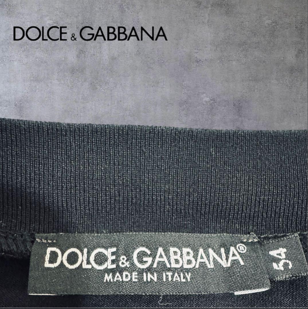 【希少サイズ】DOLCE&GABBANA イタリア製 ワッペンTシャツ 黒54
