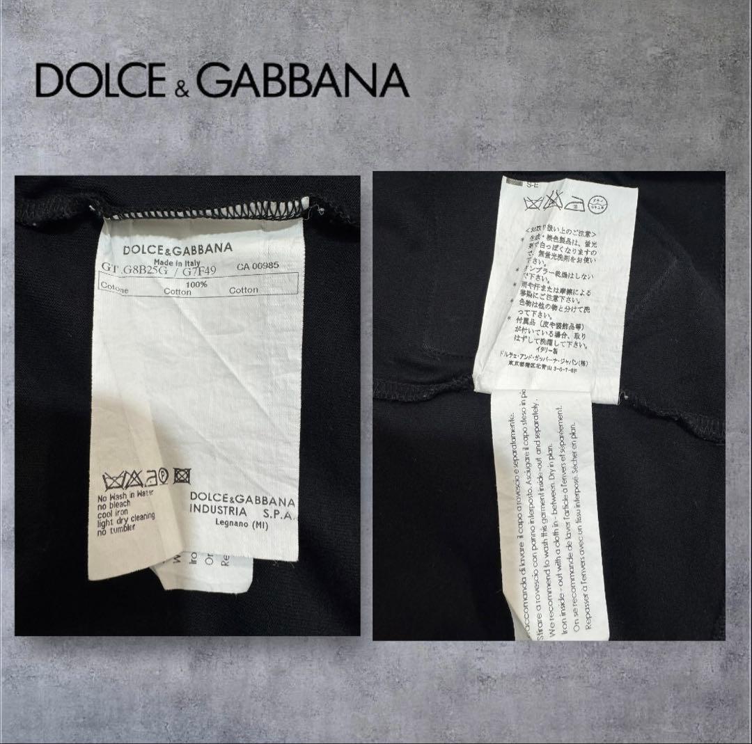 【希少サイズ】DOLCE&GABBANA イタリア製 ワッペンTシャツ 黒54
