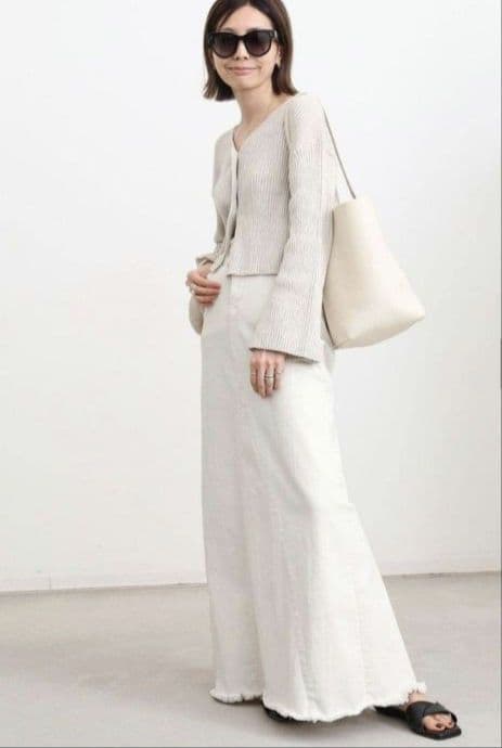 ☆週末限定価格　グッドグリーフ　CUT OFF HEM LONG SKIRT38