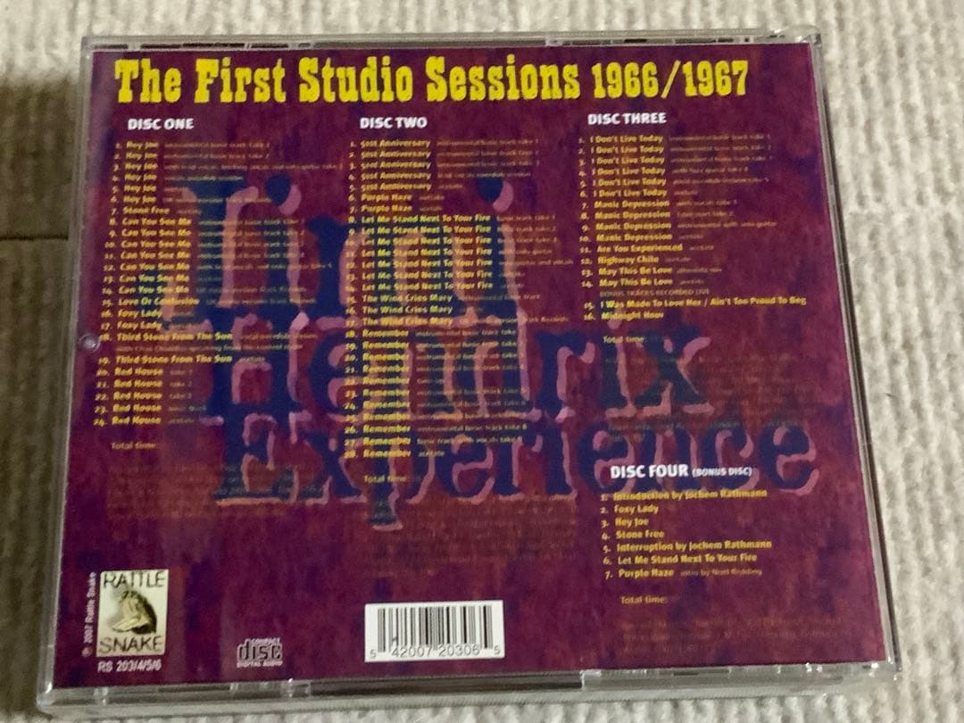 ジミ・ヘンドリックス★The First Studio Sessions 4CD