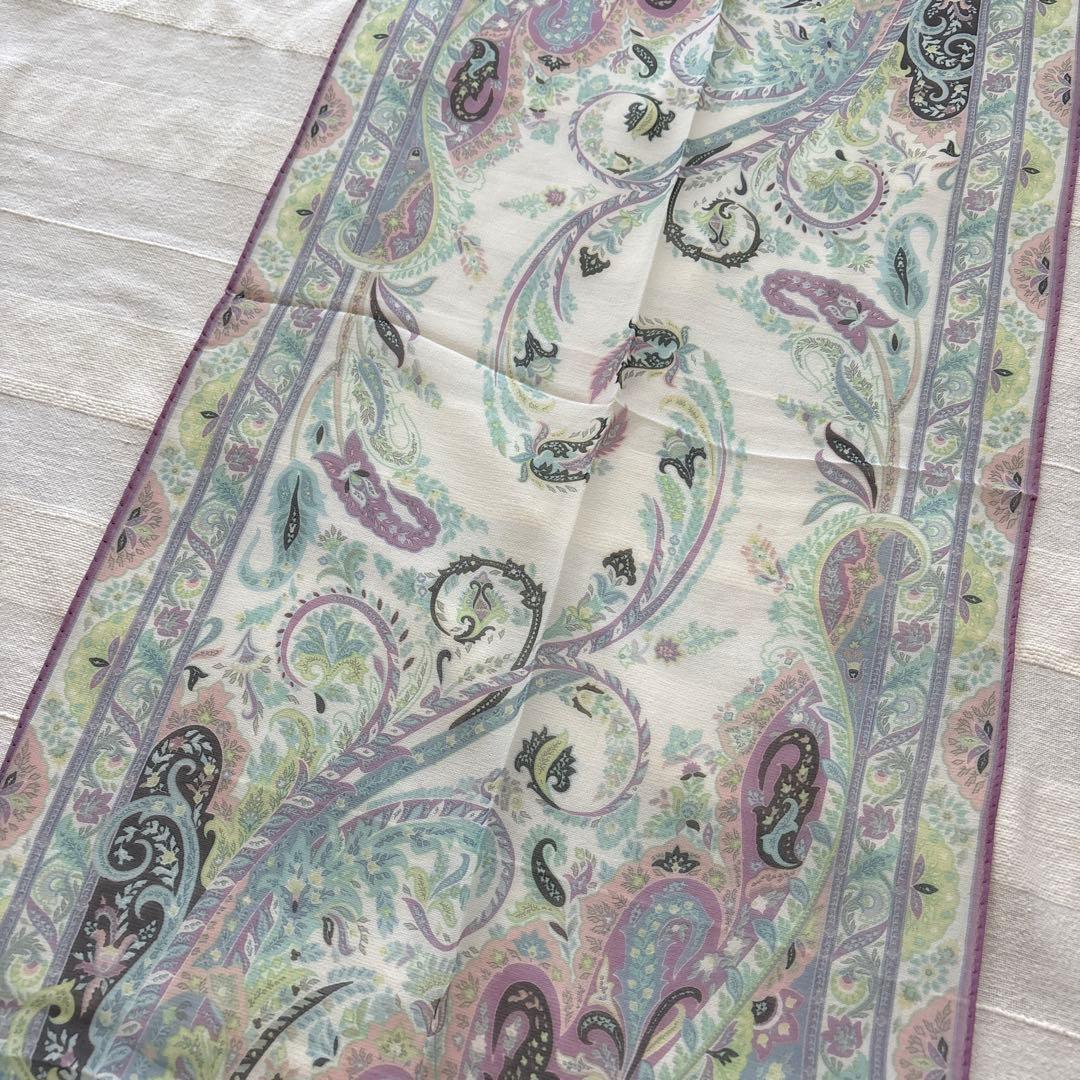 未使用　エトロ　シルク　ストール　ETRO ペイズリー　イタリア製　ITALY