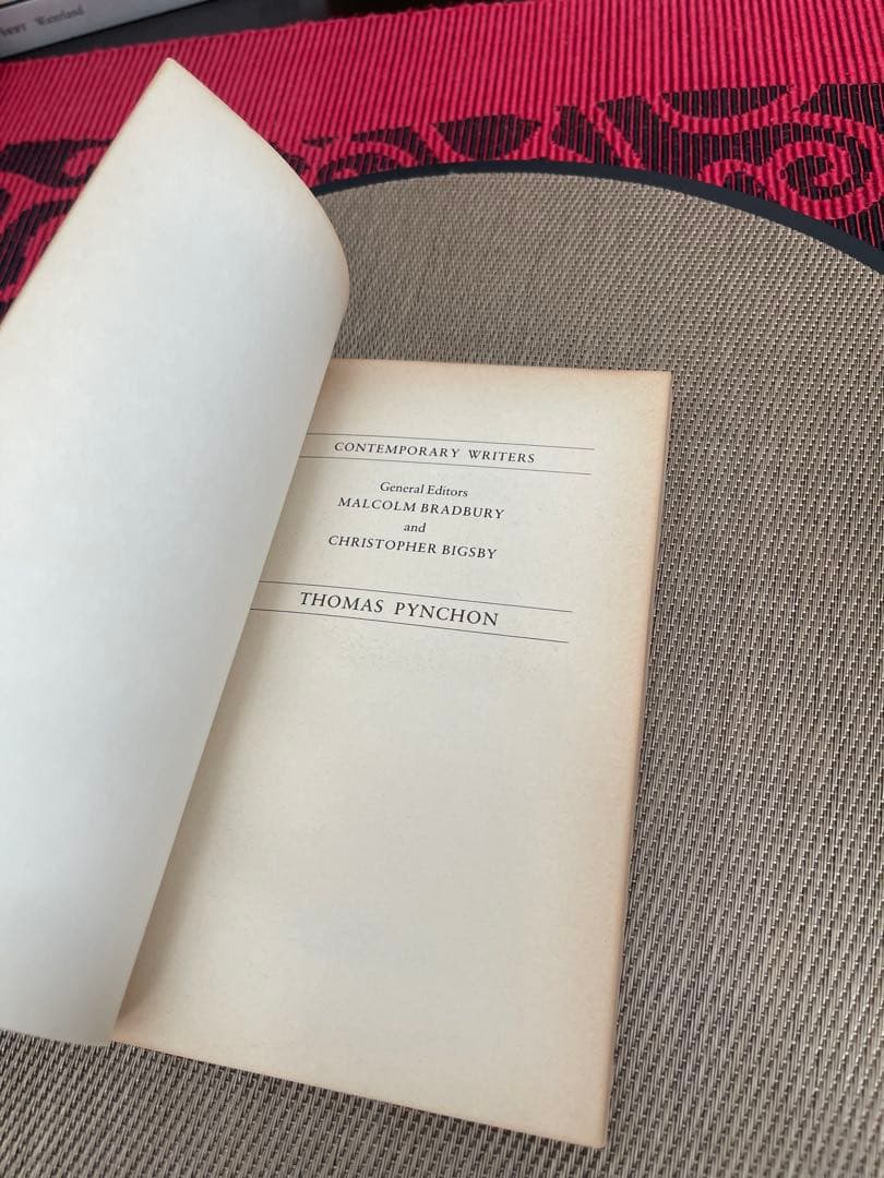 希少　Tony Tanner THOMAS PYNCHON