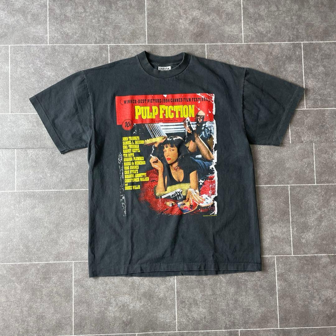 PULP FICTION パルプフィクション ムービーTEE タランティーノ墨黒