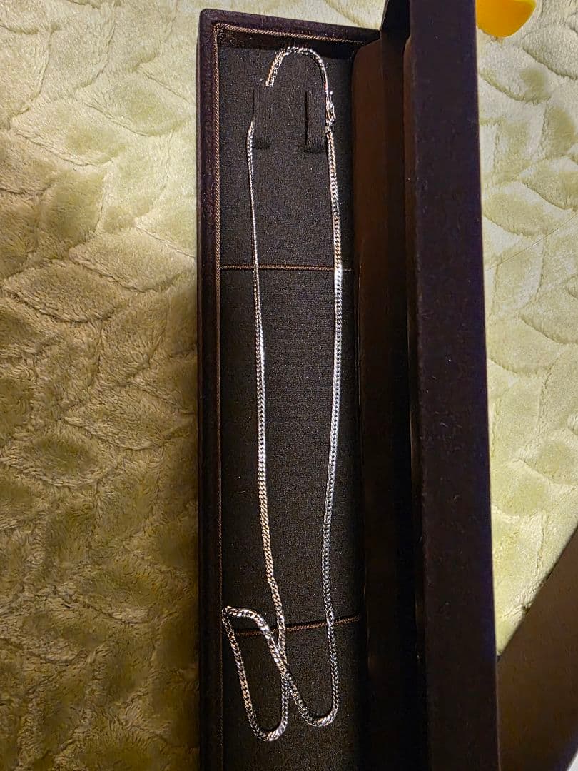 極美品／6面Wプラチナ喜平／11ｇ／50cm／中折れ