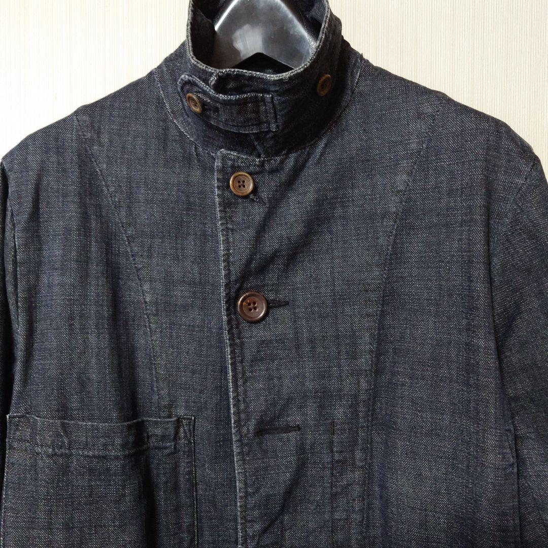 R刺繍ロゴ　45rpm　デニムショップコート　藍染め　サイズ 1　S〜M程度