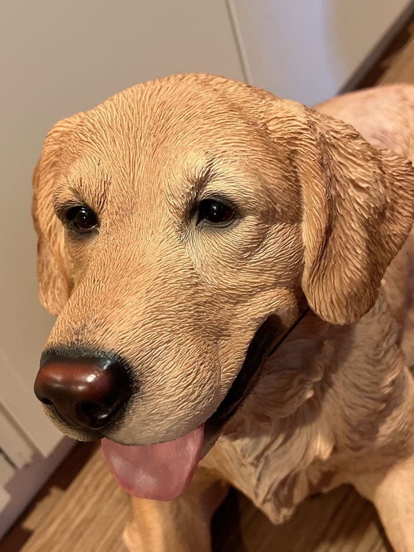 ゴールデンレトリバー犬 オブジェ置物玄関インテリアオーナメント実物大本物そっくり
