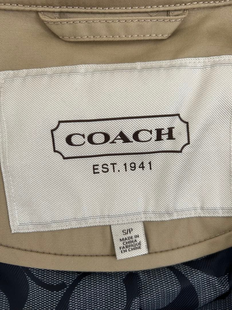 COACH コーチ トレンチコート シグネチャー 総柄 ベルト ダブルボタン