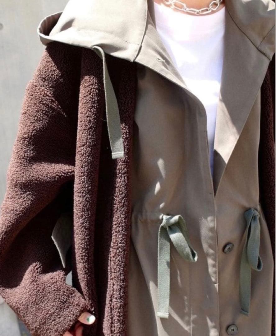 ち*認様 極美品CLANEクラネMILITARY LAYER BOA COATボ