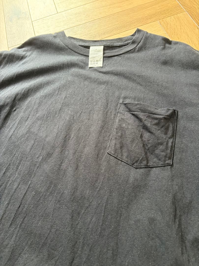 美品　24ss COMOLI コモリ　サープラスTシャツ　フェードブラック　4