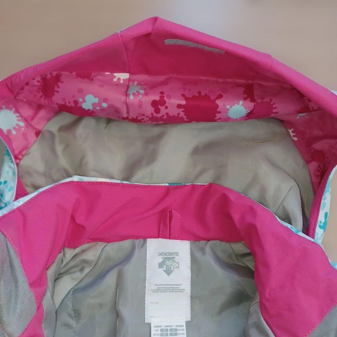 DESCENTE 子ども用スキーウェア 水色とピンク