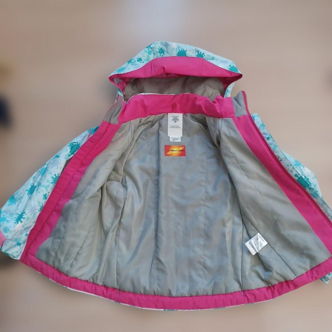 DESCENTE 子ども用スキーウェア 水色とピンク