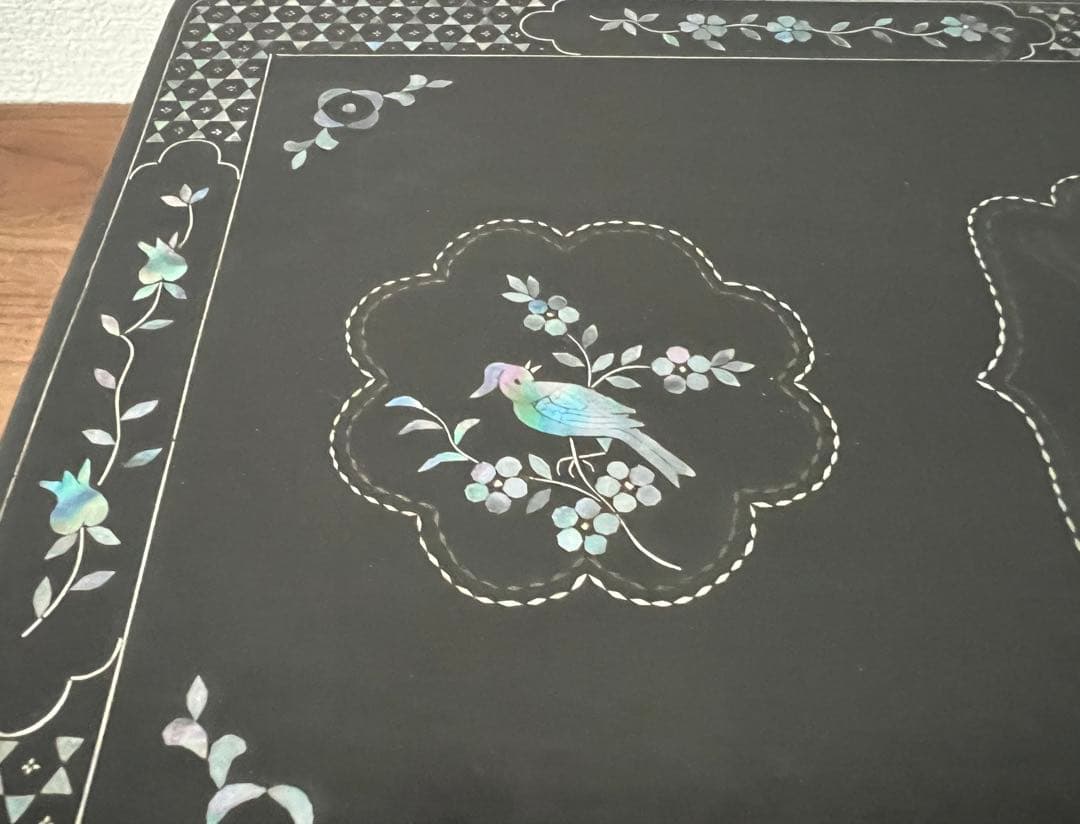 精細 螺鈿細工 小型花台 香炉台 香合台 飾り台 工芸品 年代物
