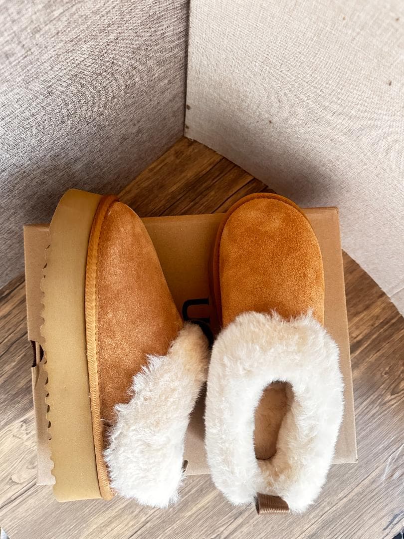 UGG ムートンブーツ ブラウン 厚底 24cm 新品
