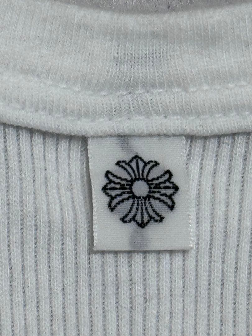 【K】CHROME HEARTS ホワイト タンクトップLサイズ