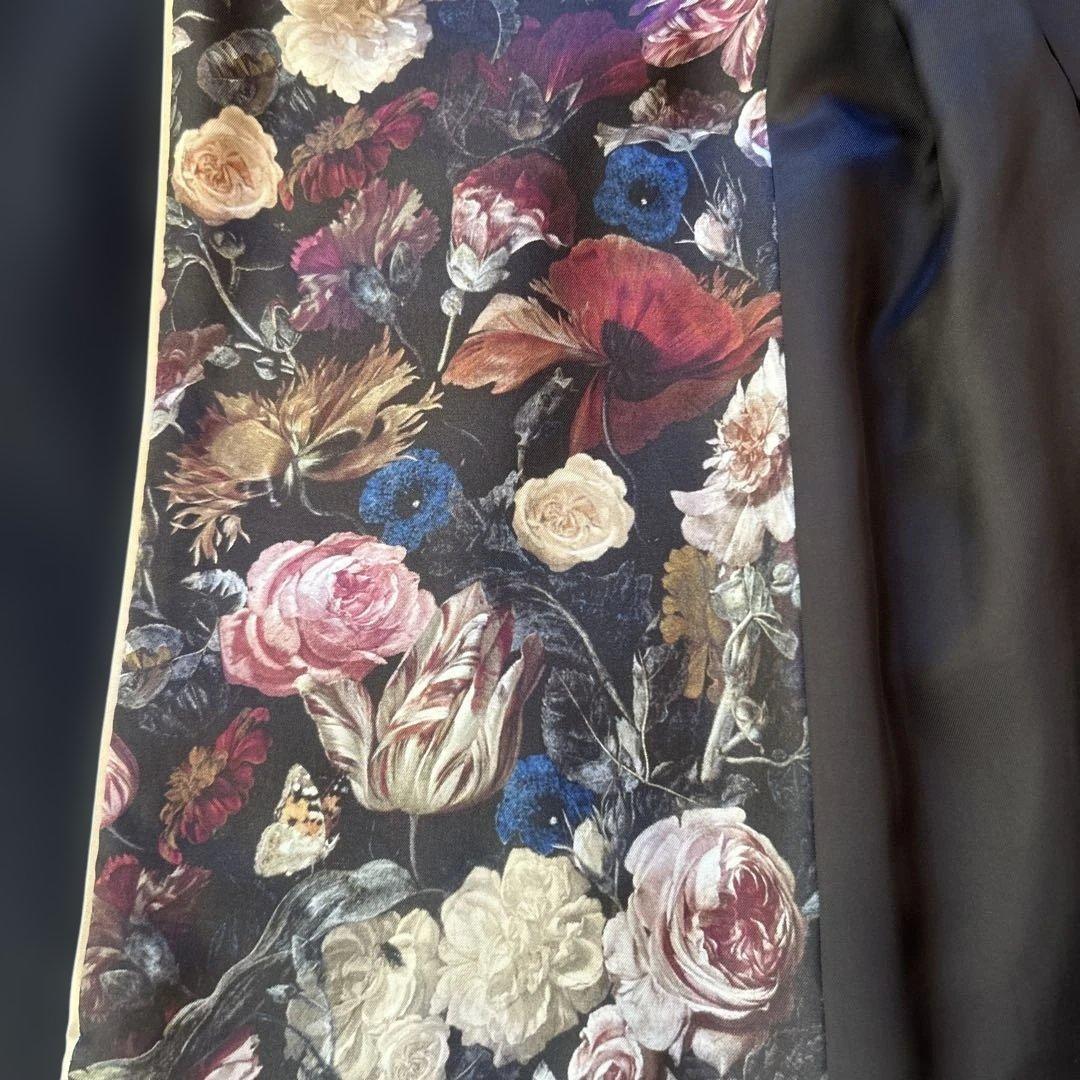 Paul Smith 2XL黒 テーラードジャケット 花柄裏地