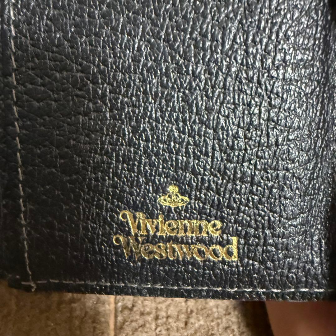 Vivienne Westwood オーブ 三つ折財布 レザー 黒 がま口 収納
