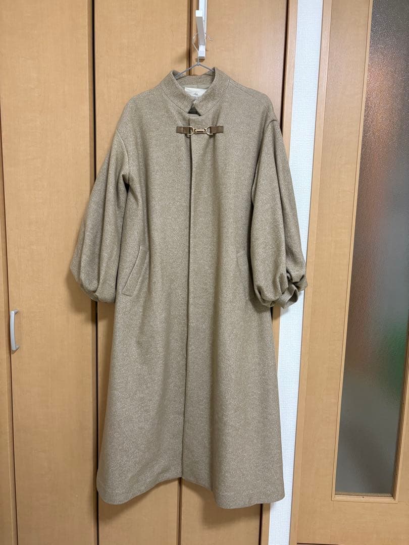 ジャケット・アウター Acka stand collar wool coat(beige)