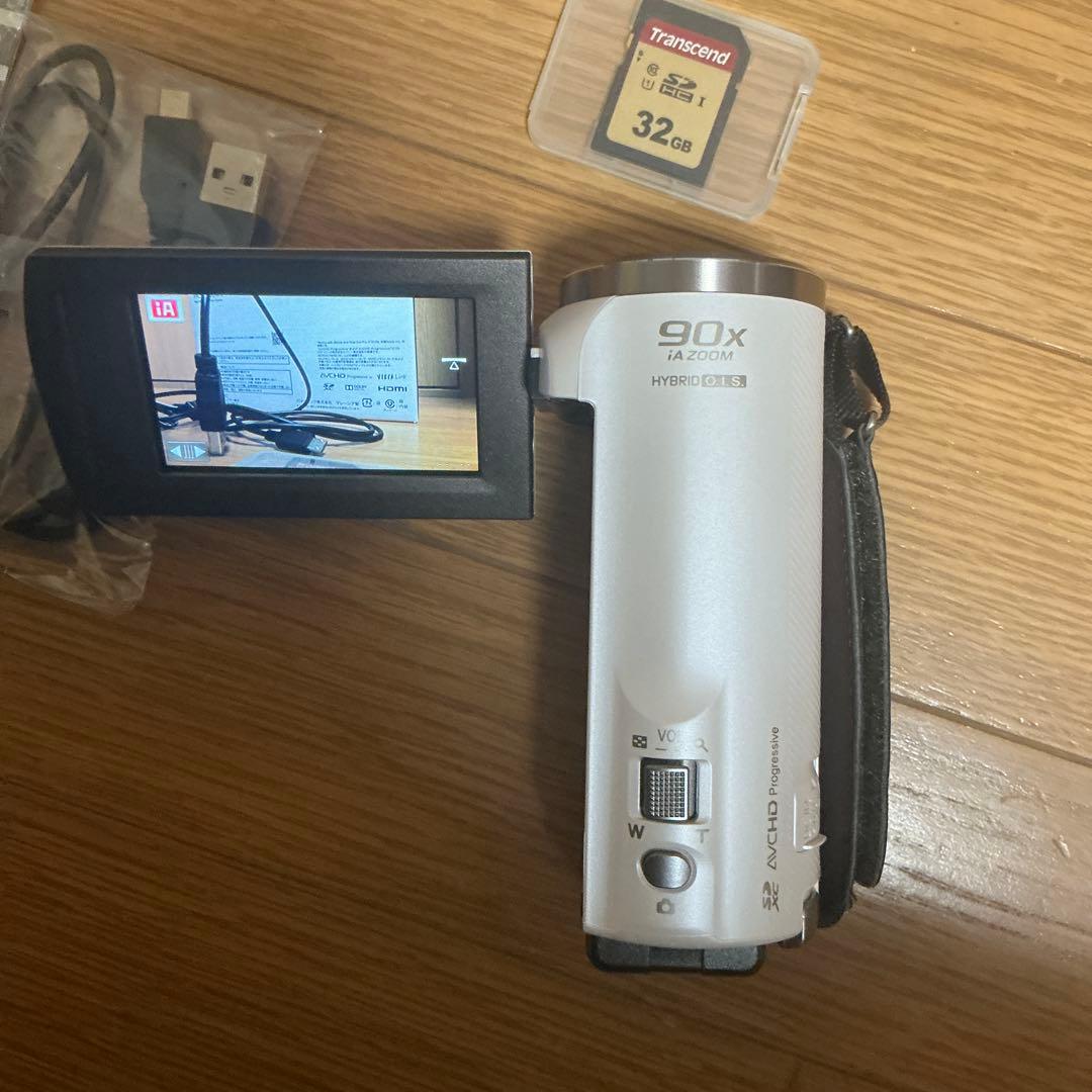 パナソニック ビデオカメラ HC-V360MS ホワイト
