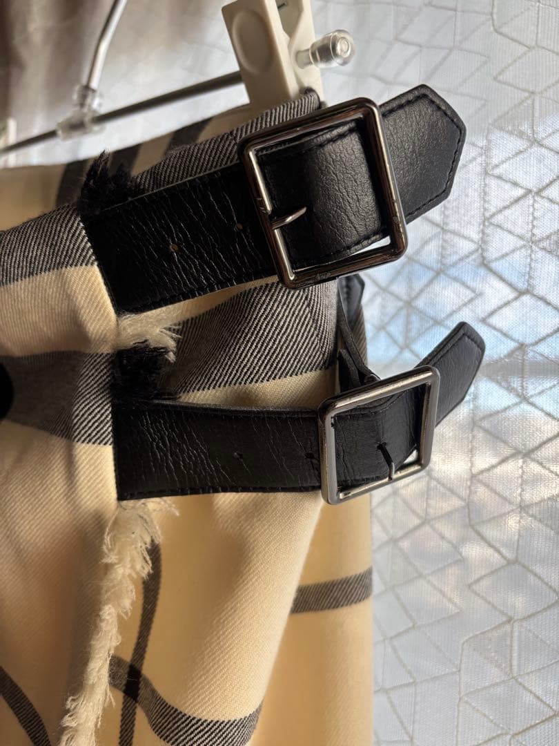 BURBERRYチェック柄巻きスカート ７号
