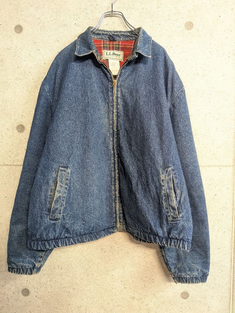 L.L.Bean デニムジャケット　裏地チェック　80s