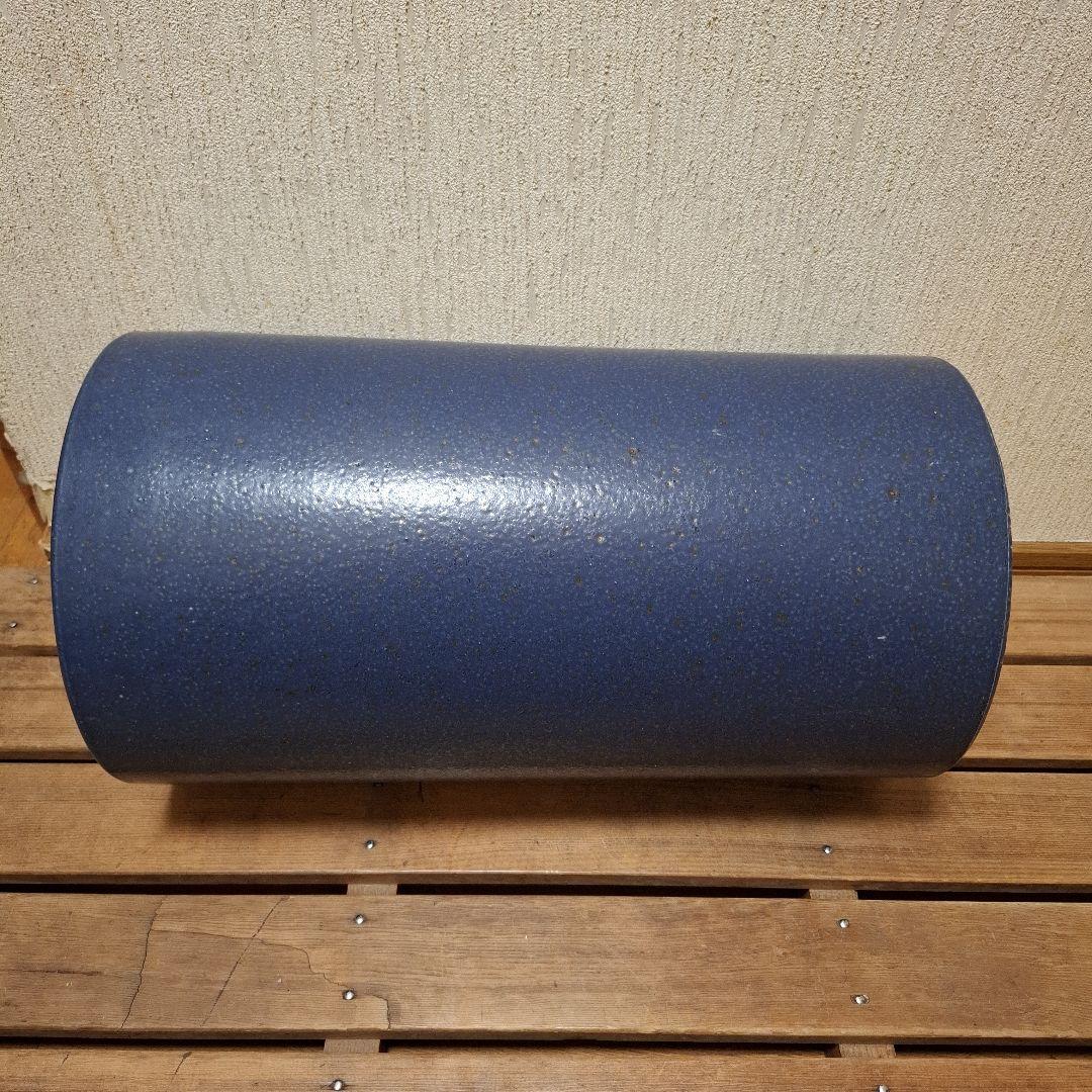 傘立て　藍色　陶器　高さ41×口径23 重さ75.5kg